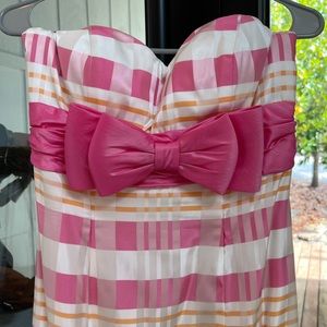 2010 JOVANI FORMAL DRESS • GOWN • BOW • PINK • BARBIE